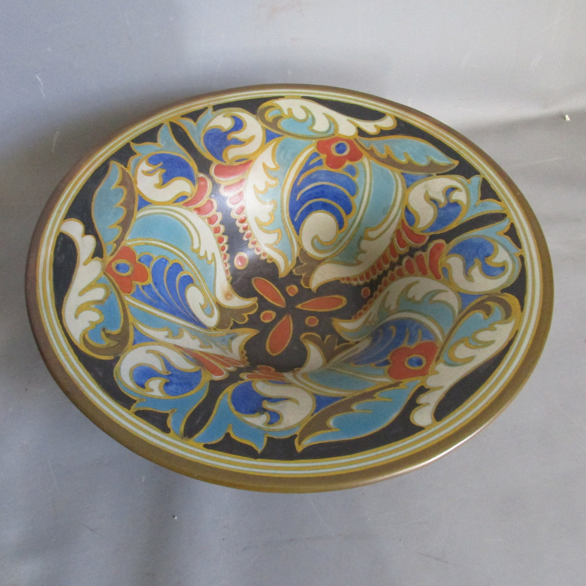 Large Gladys Gouda Bowl Antique Art Nouveau c1910