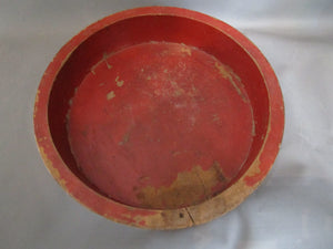 Large Indian Lidded Wooden Hand Made Bowl Vintage c1970