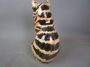 Large NP Wales Studio Pottery Cat Vintage Art Deco c1930