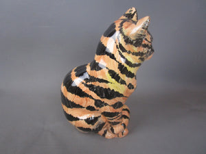 Large NP Wales Studio Pottery Cat Vintage Art Deco c1930