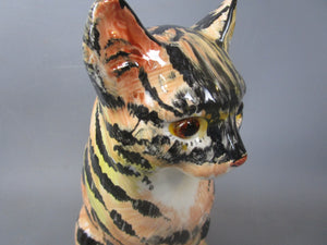 Large NP Wales Studio Pottery Cat Vintage Art Deco c1930