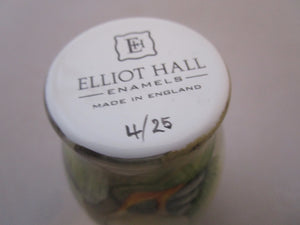 Limited Edition 4/25 Elliot Hall Enamels Hand Painted Puffin Vase Contemporary c2008