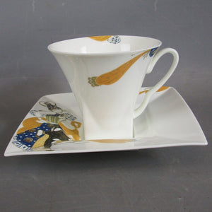 Lomonosov Imperial Porcelain Oriental Dance Cup And Saucer Vintage Art Deco c1930