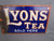 Lyons Tea Enamel Advertising Sign Vintage c1930-40