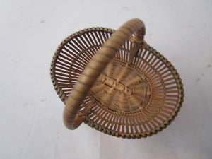 Miniature Folk Art Butter Basket Antique 19th Century