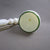 Nailsea Glass Wall Hanging White Opaque Large Pipe Green Lip Antique Victorian c1870