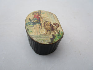 Novelty Papier Mache Snuff Box Antique Victorian c1880