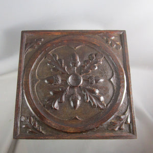 Oak Arts And Crafts Oak Leaf Carved Occasional Table Antique 1910