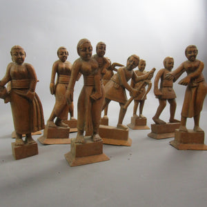 Oriental Set Of Carved Figures Farm Workers Ten Off Antique 1900