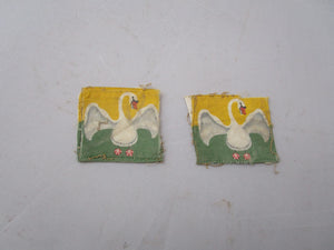 Pair Of British O Force Jordan Formation Cloth Insignia Vintage WWII
