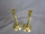 Pair Of Cast Brass Barley Twist Candlesticks Antique Victorian c1900