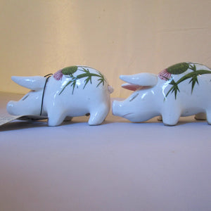 Plichta London Wemys Scottish Thistle Decorated Mini Piggy Banks vintage 1951