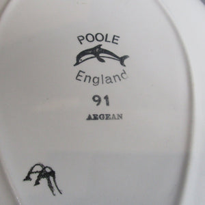 Poole Pottery Teardrop Shape Plate Vintage c1973