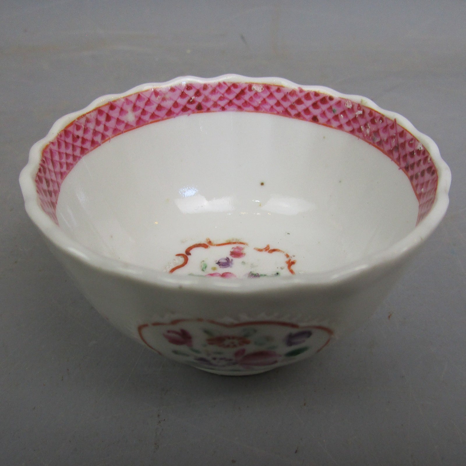 Porcelain Famille Rose Tea Bowl Antique Georgian c1800