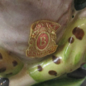 Rare Beatrix Potter Beswick Mr Jeremy Fisher 2A Gold Bucked Figurine Vintage c1989