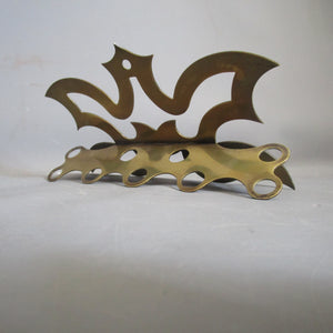 Rare Hand Made Bronze Gothic Bat Pipe Rack Arts & Crafts Antique circa 1890s