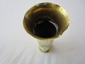 Repousse Brass Vase Keswick School Of Industrial Art Antique Art Deco c1920