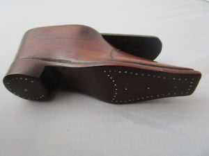 Rosewood Shoe Snuff Box Antique Victorian c1850