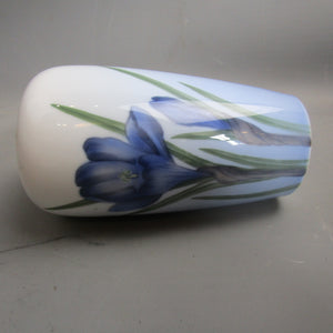 Royal Copenhagen Crocus Hand Painted Porcelain Flower Vase circa 2005