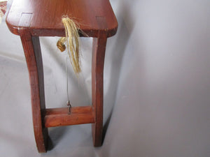 Rustic Wooden Hand Made Pony Stool Or Side Table Vintage c1980