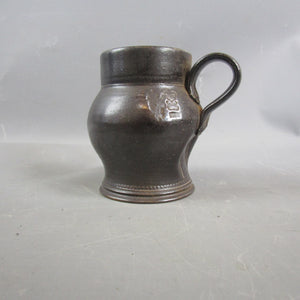 Salt Glazed Ale Mug Royal Warranted Cypher Stamped Antique  Georgian c1840