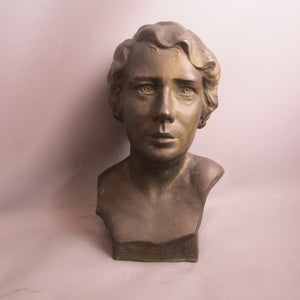 Sculptural Bronze Bust of Anna Wolters D-Blaauns  Vintage Art Deco Oct 1935