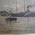 Signed Seascape The Murky Thames By W. Martin Oil On Canvas In Gilt Frame Antique Victorian 1885