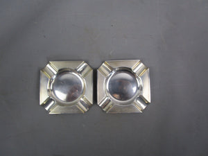 Sterling Silver Pair Of Mappin & Webb Small Tray Dishes Vintage Sheffield 1968