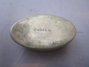 Silver Plate Repousse Putti Cherub Pill Box Antique Art Nouveau c1890