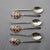 Six Sterling Silver And Enamel Spoons Vintage Mid Century Birmingham 1935
