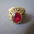 Snap On Area Managers Dealers 40 Years Service Ruby And Diamond Set Ring In 10kt Gold Vintage c1964