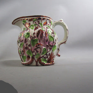 Staffordshire Pink Lustre Pottery Jug Antique William IV 1830