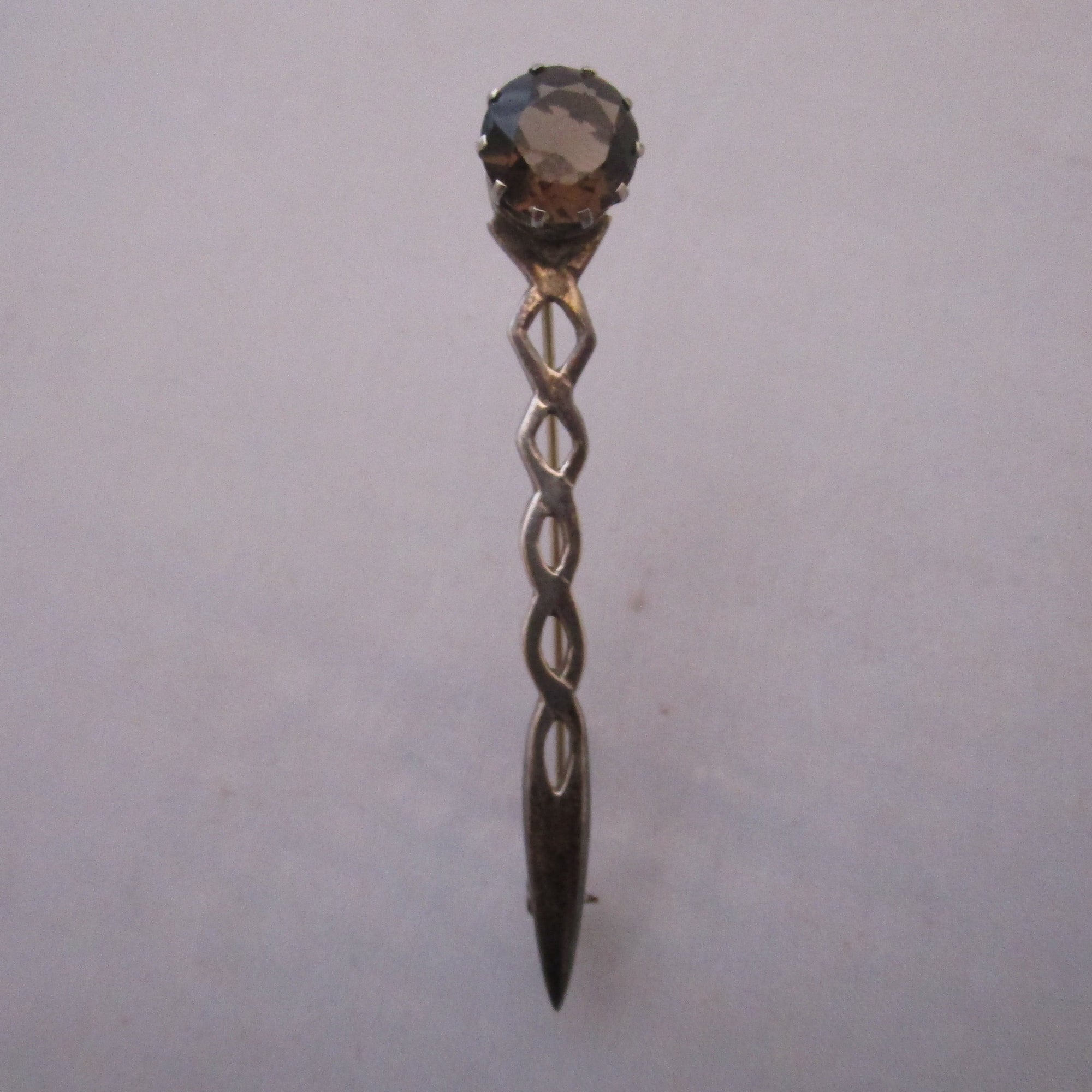 Sterling Silver And Citrine Ortak Brooch Pin Vintage Edinburgh 1992