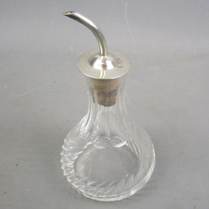 Sterling Silver And Cut Glass Bitters Container Vintage Mid Century Birmingham 1955