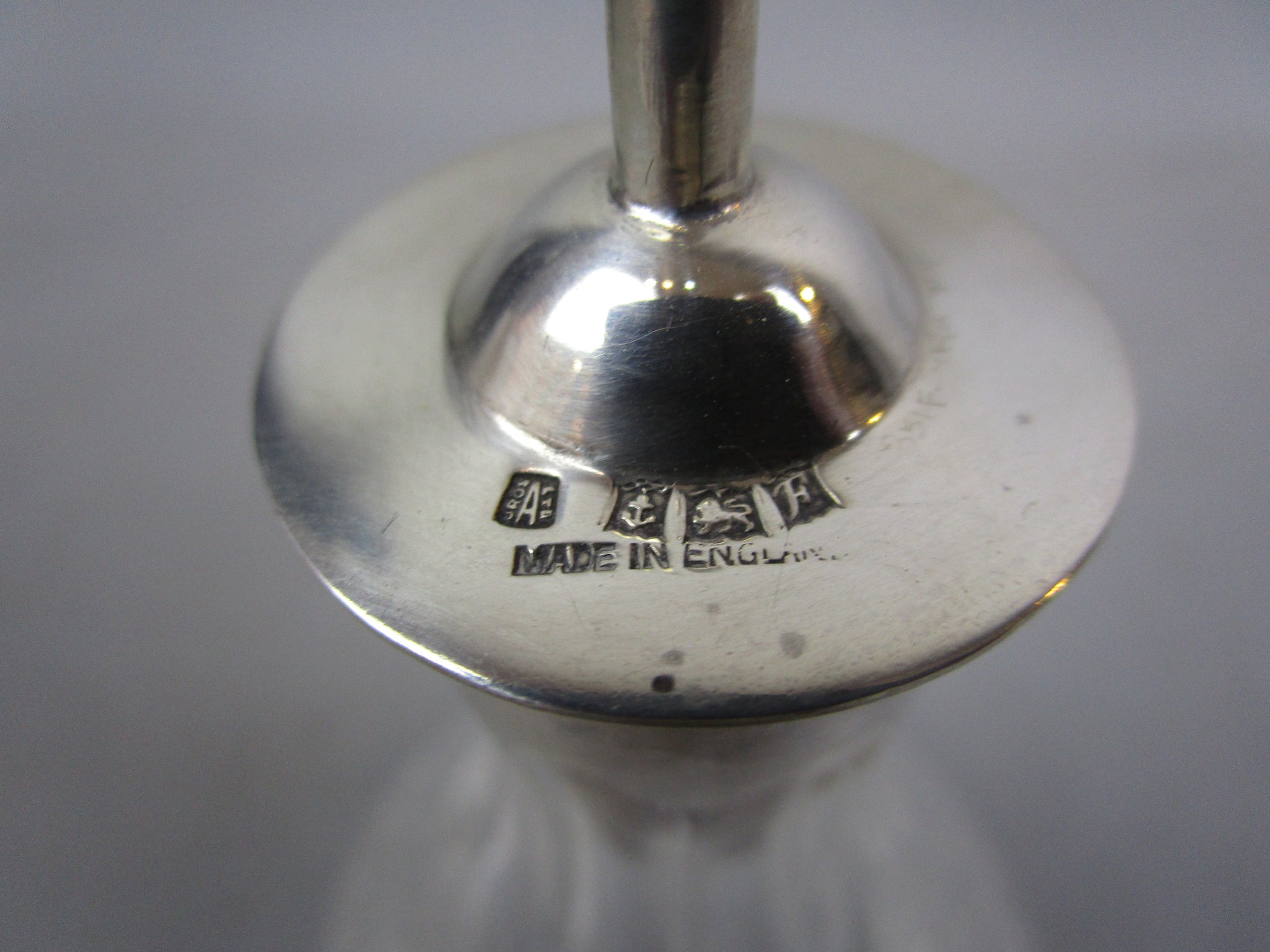 Sterling Silver And Cut Glass Bitters Container Vintage Mid Century Bi ...
