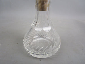 Sterling Silver And Cut Glass Bitters Container Vintage Mid Century Birmingham 1955