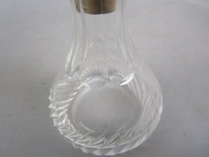 Sterling Silver And Cut Glass Bitters Container Vintage Mid Century Birmingham 1955