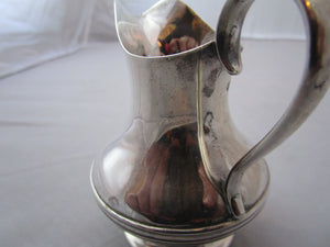 Sterling Silver And Gilt Milk Jug Antique Edwardian Chester 1908