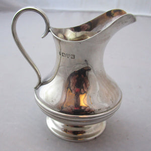 Sterling Silver And Gilt Milk Jug Antique Edwardian Chester 1908