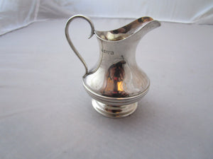 Sterling Silver And Gilt Milk Jug Antique Edwardian Chester 1908