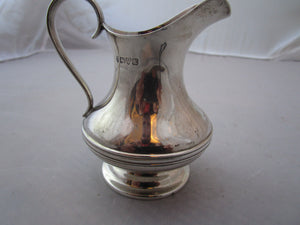 Sterling Silver And Gilt Milk Jug Antique Edwardian Chester 1908