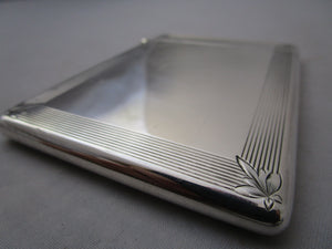 Sterling Silver Card Case Antique Edwardian Birmingham 1906