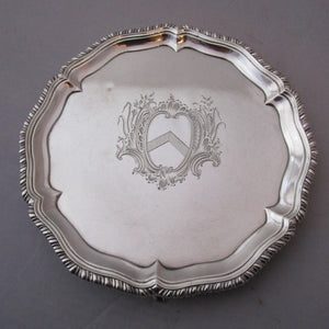 Sterling Silver Card Tray Antique Georgian London 1765