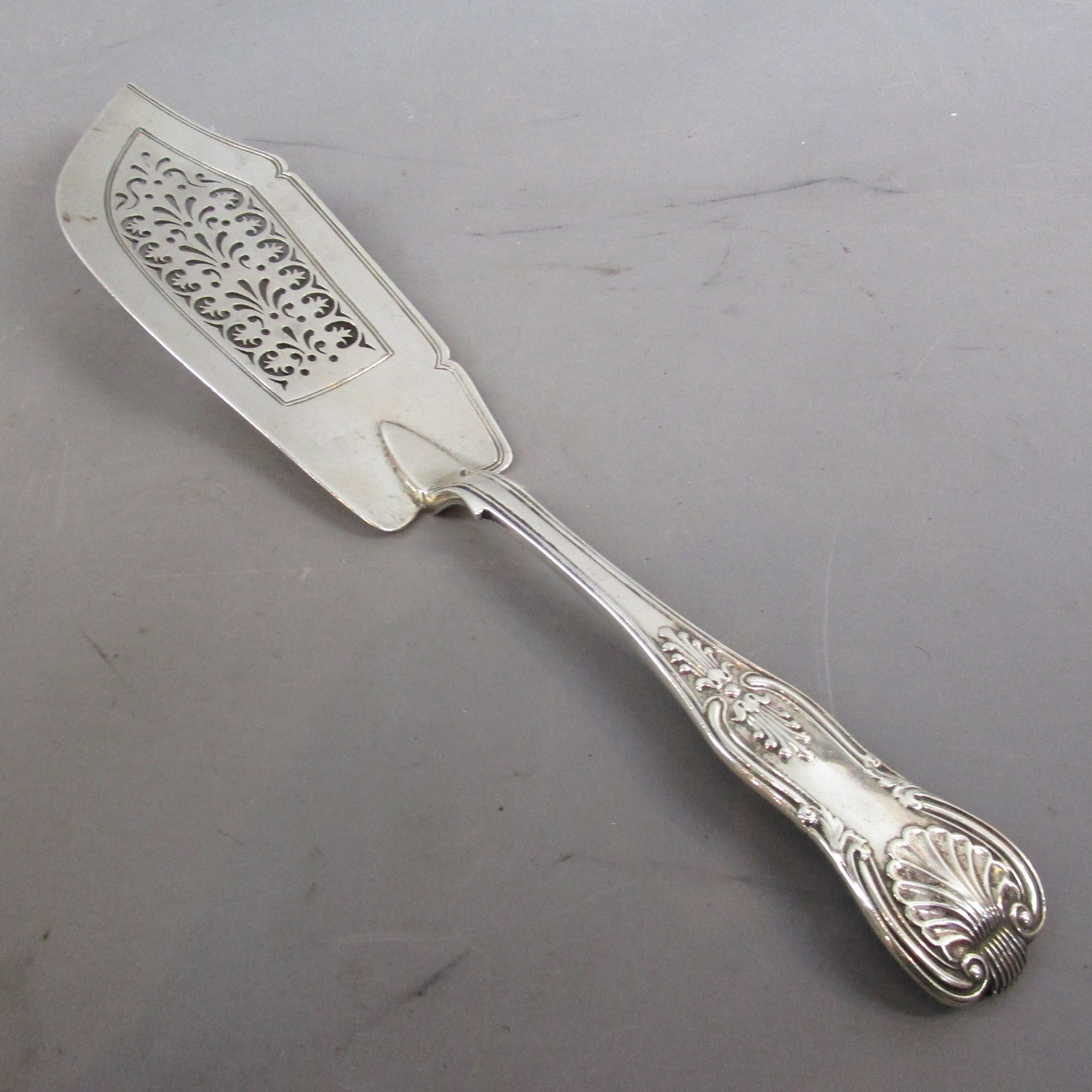 Sterling Silver Fish Slice Antique Victorian London 1842