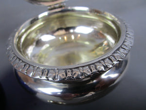 Sterling Silver Mustard Pot And Spoon Antique Georgian London 1827 1828