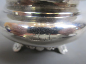 Sterling Silver Mustard Pot And Spoon Antique Georgian London 1827 1828