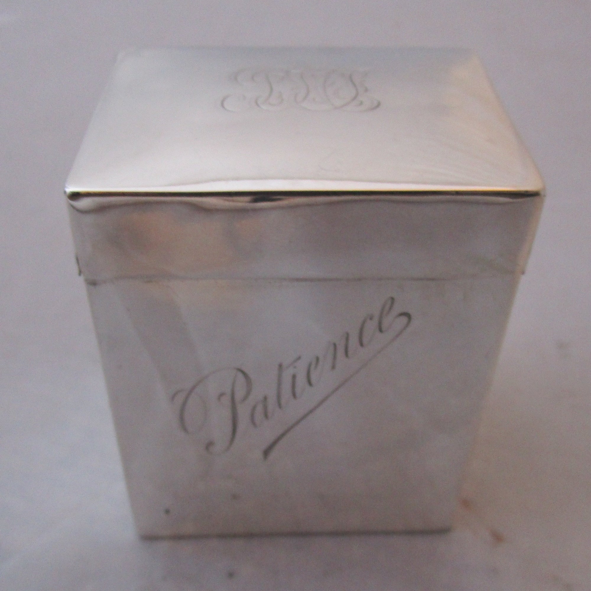 Sterling Silver Patience Playing Card Box Antique Edwardian Birmingham 1912