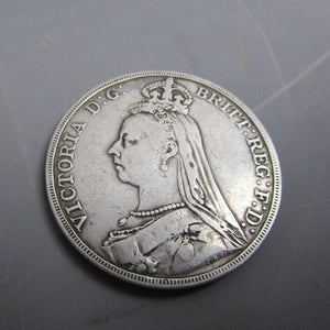 Sterling Silver Queen Victoria Crown Antique Victorian Dated 1892