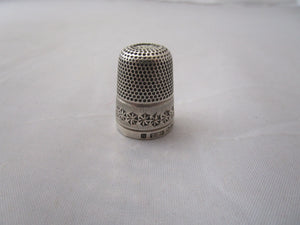 Sterling Silver Thimble Antique Victorian Chester 1894.