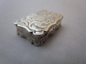 Sterling Silver Vinaigrette Antique Victorian Birmingham 1855